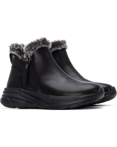 BOTINES REFRESH 173205 NEGROS CON FORRO DE PELO Y PLATAFORMA NEGRO