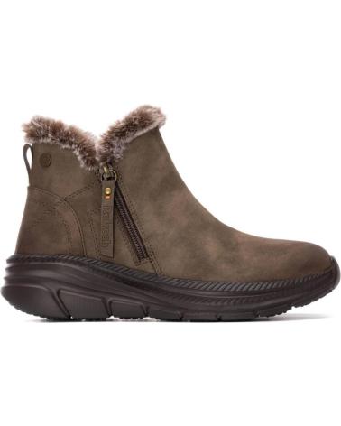 BOTINES REFRESH 173205 TAUPE CON FORRO DE PELO Y PLATAFORMA TAUPE
