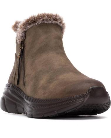 BOTINES REFRESH 173205 TAUPE CON FORRO DE PELO Y PLATAFORMA TAUPE