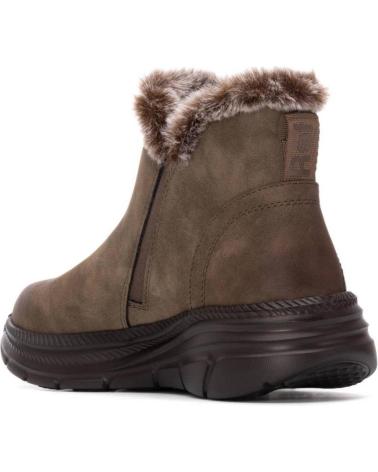BOTINES REFRESH 173205 TAUPE CON FORRO DE PELO Y PLATAFORMA TAUPE