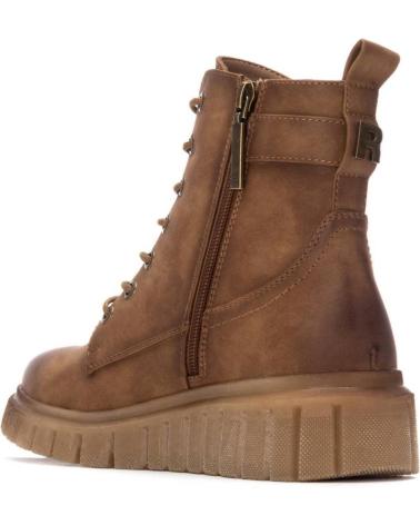 BOTÍN REFRESH 173210 CAMEL CON CORDONES Y CREMALLERA LATERAL CAMEL