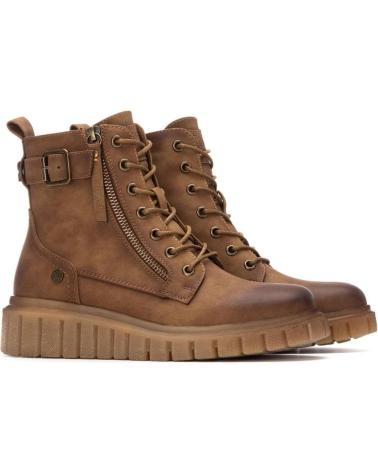 BOTÍN REFRESH 173210 CAMEL CON CORDONES Y CREMALLERA LATERAL CAMEL