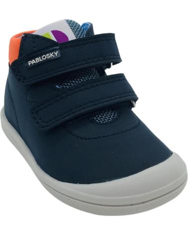 PABLOSKY BOTA BAREFOOT CON VELCRO PARA NINO 061124 COLOR MARINO AZUL