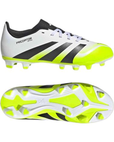 ADIDAS PREDATOR CLUB FG-MG -AMARILLO FLUOR PARA NINO - BLANCO-NEGRO