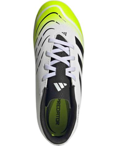 ADIDAS PREDATOR CLUB FG-MG -AMARILLO FLUOR PARA NINO - BLANCO-NEGRO