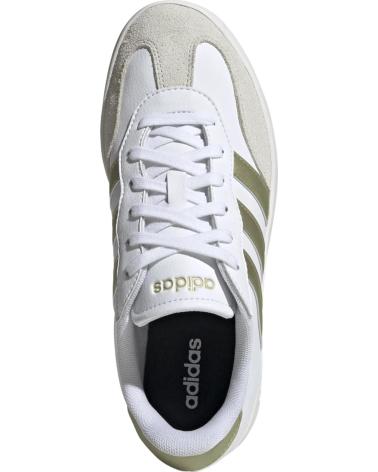 ZAPATILLAS CASUAL ADIDAS BLANCAS CON RAYAS DORADAS NAN