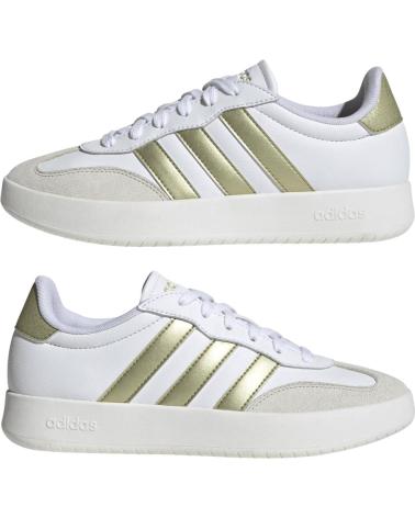 ZAPATILLAS CASUAL ADIDAS BLANCAS CON RAYAS DORADAS NAN