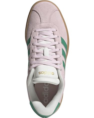 ZAPATILLAS ADIDAS PLATAFORMA ROSA PÁLIDO CON RAYAS VERDES NAN