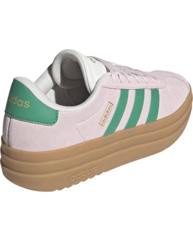 ZAPATILLAS ADIDAS PLATAFORMA ROSA PÁLIDO CON RAYAS VERDES NAN