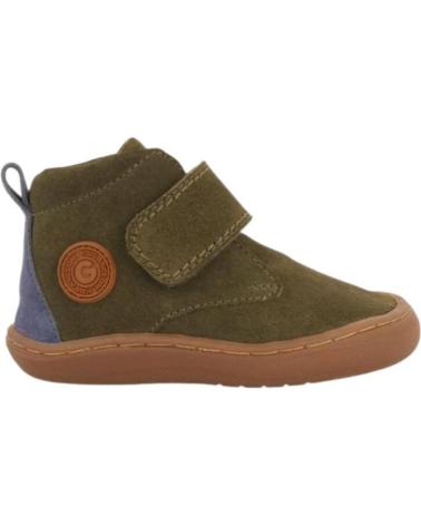 GIOSEPPO BARFUSS-STIEFELETTEN 73547G KINDER KHAKIGRÜN MIT KLETTVERSCHLUSS NAN