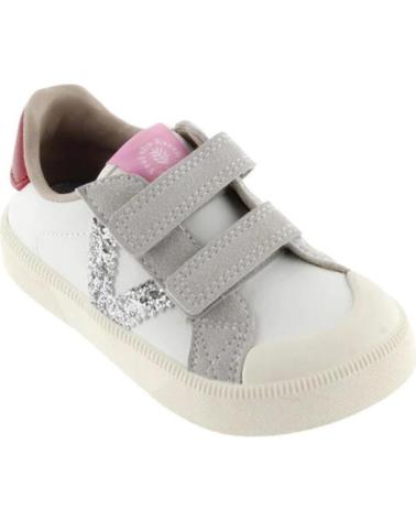 VICTORIA SCARPE BAREFOOT 1356101 ARGENTO CON VELCRO PLATEADO