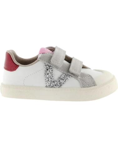 VICTORIA SCARPE BAREFOOT 1356101 ARGENTO CON VELCRO PLATEADO