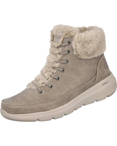 SKECHERS ON-THE-GO GLACIAL ULTRA 144202 - STIVALI INVERNALI TAUPE DA DONNA TAUPE