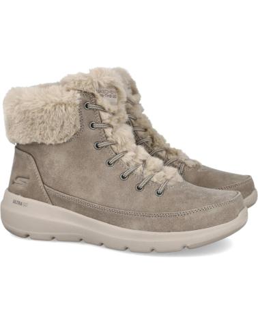SKECHERS ON-THE-GO GLACIAL ULTRA 144202 - STIVALI INVERNALI TAUPE DA DONNA TAUPE