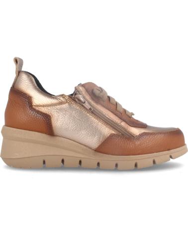 SNEAKER MARILA EM PELE TOM COURO COM PALMILHA ACOLCHOADA E REMOVÍVEL CUERO