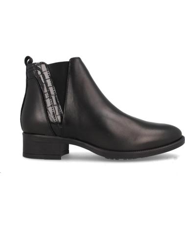 BOTIM MARILA MIRIAM PRETO COM SALTO BAIXO E DETALHE LATERAL NEGRO