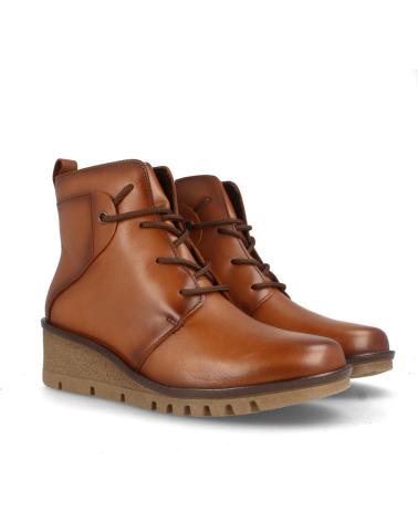 MARILA STIVALETTO IN PELLE CON ZEPPA E LACCI UBEDA DORE CUOIO CUERO