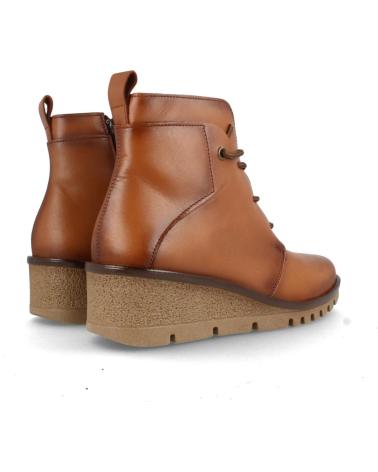 MARILA STIVALETTO IN PELLE CON ZEPPA E LACCI UBEDA DORE CUOIO CUERO