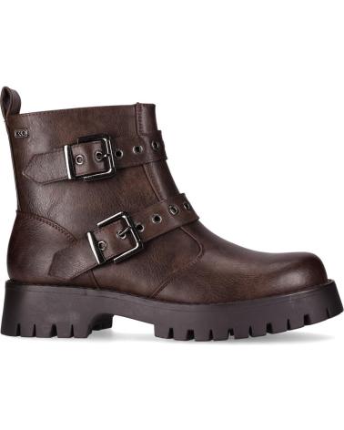 STIVALETTI CHIKA10 STRONG 06 IN PELLE MARRONE CON FIBBIE MARRON-BROWN