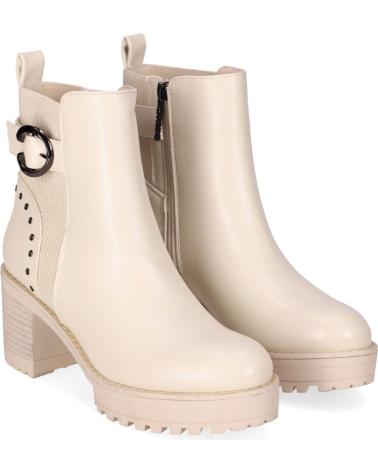 BOTTINES CHIKA10 PILAR 29 BEIGE À TALON ET CLOUS BEIG-BEIGE