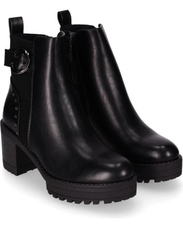 CHIKA10 PILAR 29 SCHWARZE STIEFELETTEN MIT ABSATZ UND METALLDETAILS NEGRO-BLACK