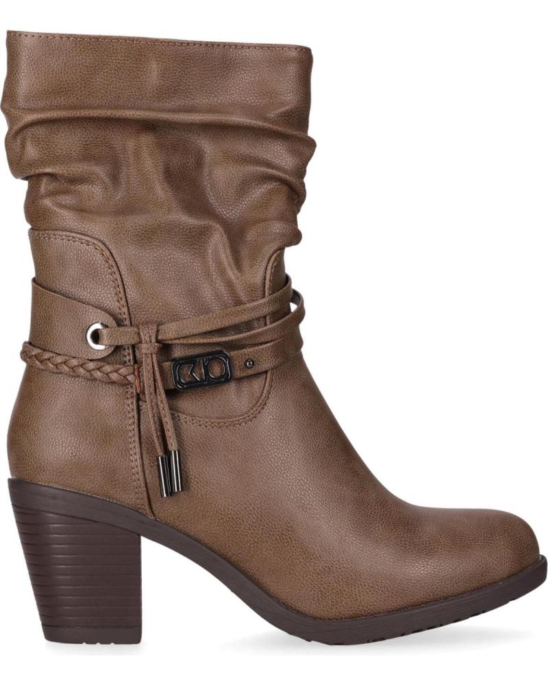 CHIKA10 KURAZO 41 TAUPE STIEFEL MIT ABSATZ UND GERAFFTEM DETAIL TAUPE-TAUPE
