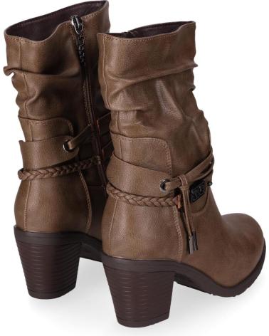 CHIKA10 KURAZO 41 TAUPE STIEFEL MIT ABSATZ UND GERAFFTEM DETAIL TAUPE-TAUPE