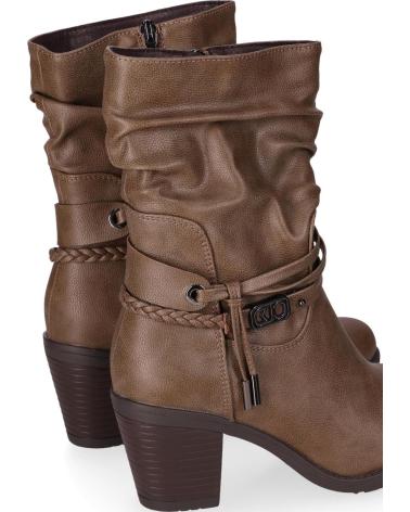 CHIKA10 KURAZO 41 TAUPE STIEFEL MIT ABSATZ UND GERAFFTEM DETAIL TAUPE-TAUPE