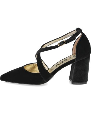 AZAREY 459K211 DÉCOLLETÉ IN VELLUTO NERO CON FASCE INCROCIATE NEGRO