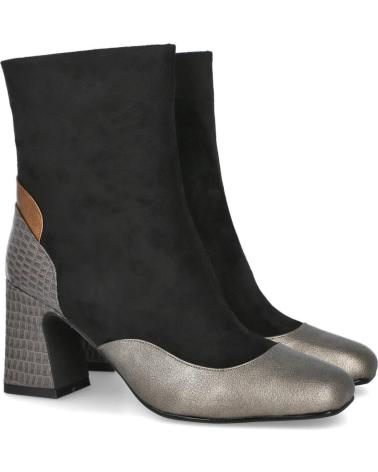 AZAREY STIVALETTO 578K611 CON PUNTA E TACCO LARGO PIOMBO NERO NEGRO