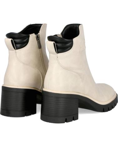 AZAREY STIVALETTO 462K269 CON TACCO LARGO BEIGE E SUOLA CARRARMATO BEIGE