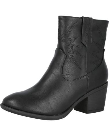 L&R SHOES COWBOY-STIEFELETTEN DAVINIA BL134-3 MIT ABSATZ SCHWARZ NEGRO