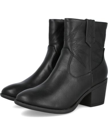L&R SHOES COWBOY-STIEFELETTEN DAVINIA BL134-3 MIT ABSATZ SCHWARZ NEGRO