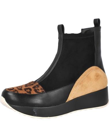 AZAREY 462K492 STIVALETTI CON STAMPA LEOPARDATA NERI NEGRO