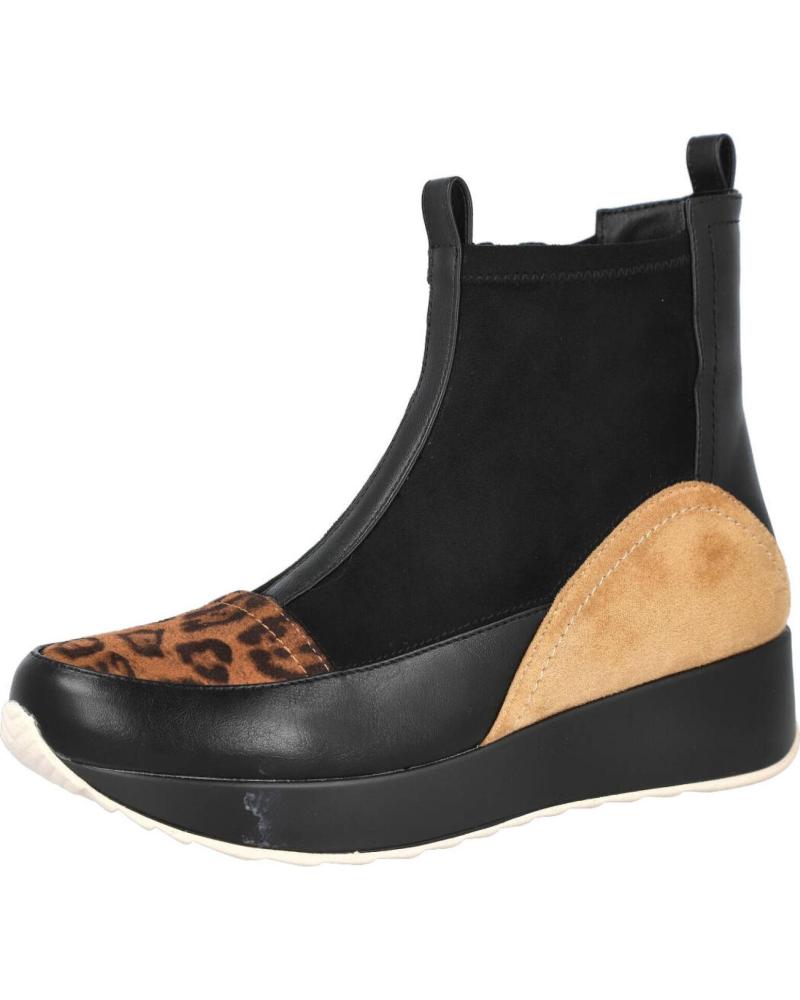 AZAREY 462K492 BOTTINES IMPRIMÉ LÉOPARD NOIR NEGRO