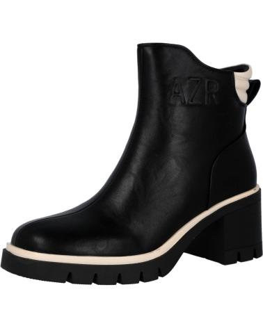 AZAREY BOTTINES 462K269 À TALON LARGE ET DÉTAIL BEIGE NOIR NEGRO