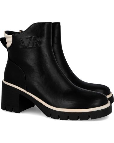 AZAREY BOTTINES 462K269 À TALON LARGE ET DÉTAIL BEIGE NOIR NEGRO