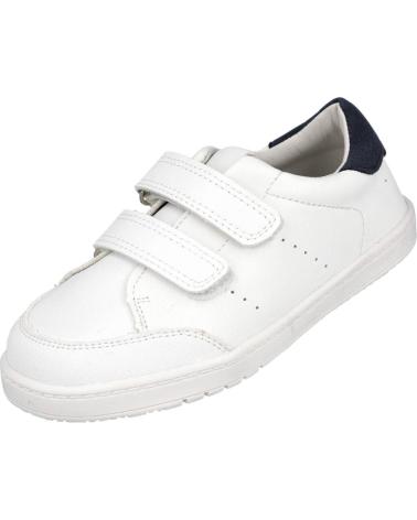 BASKETS L&R SHOES FH820 BLANCHES ET BLEUES AVEC FERMETURE VELCRO BLANCO AZUL