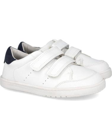 BASKETS L&R SHOES FH820 BLANCHES ET BLEUES AVEC FERMETURE VELCRO BLANCO AZUL
