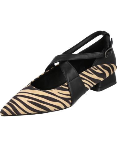 AZAREY 459K123 BAILARINA ESTAMPADO CEBRA CON TIRAS NEGRAS Y TAUPE TAUPE