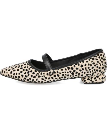 AZAREY 578K116 BALLERINA STAMPA ANIMALIER CON CINTURINO NERO BEIGE BEIGE
