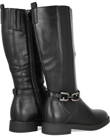 L&R SHOES DAVINIA BL133-5 BOTTES HAUTES PLATES NOIRES NEGRO