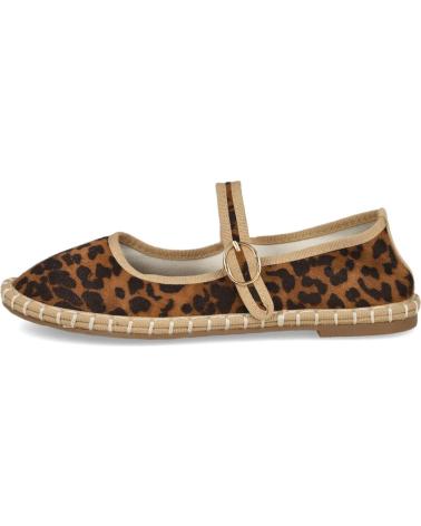 L&R SHOES YSD-1U13 - MARY JANE ESPADRILLES WITH LEOPARD ANIMAL PRINT LEOPARDO