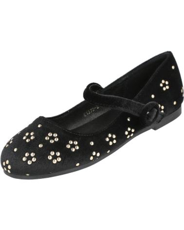 BUBBLE BOBBLE C1573 SPANGENSCHUHE MIT STERNEN-NIETEN UND KLETTVERSCHLUSS SCHWARZ NEGRO