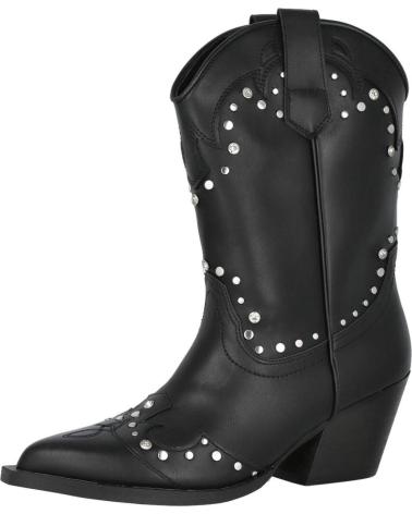 STIVALI COWBOY CORINA M5900 NERI CON BORCHIE NEGRO