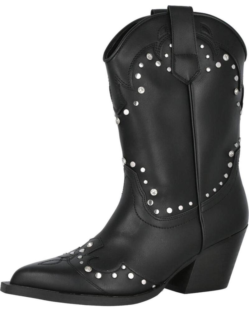 STIVALI COWBOY CORINA M5900 NERI CON BORCHIE NEGRO