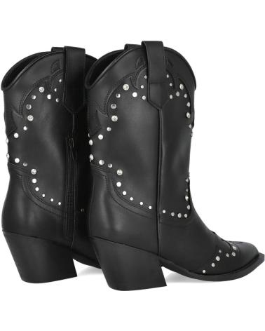 STIVALI COWBOY CORINA M5900 NERI CON BORCHIE NEGRO