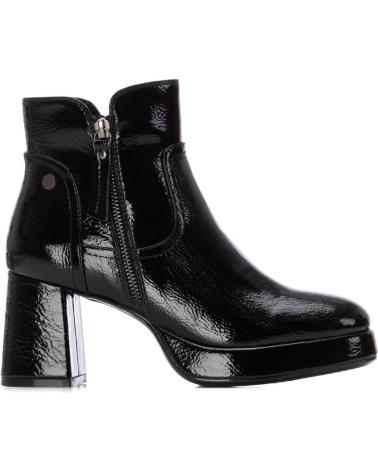 STIVALETTO XTI 144272 NERO LUCIDO CON TACCO BLOCCO E PLATEAU NEGRO