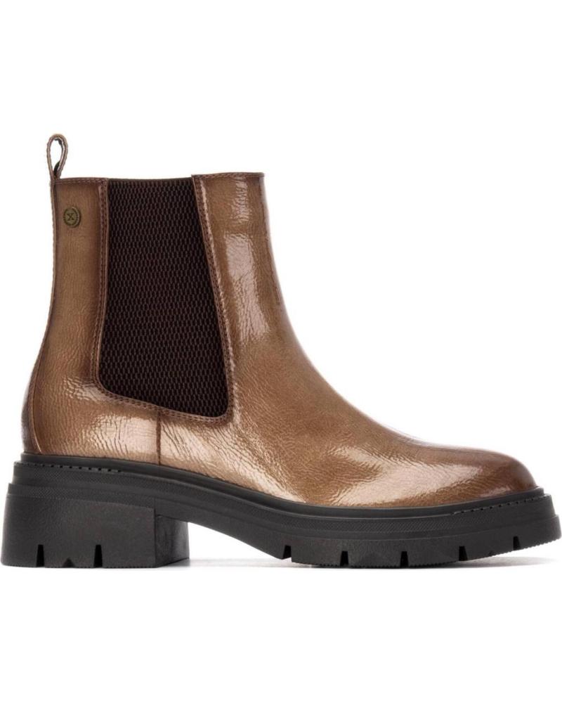 STIVALI CHELSEA XTI 144297 BEIGE CON SUOLA CARRARMATO BEIGE