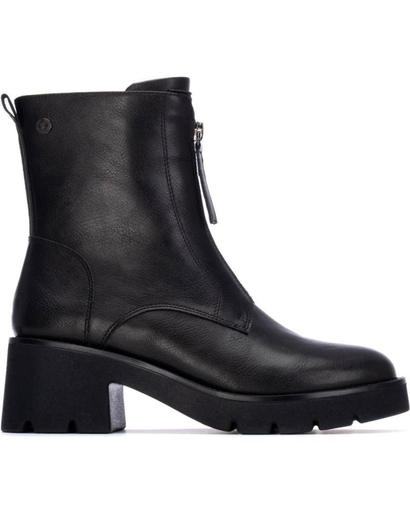 STIVALI XTI 144312 NERI CON CERNIERA FRONTALE E SUOLA CARRARMATO NEGRO